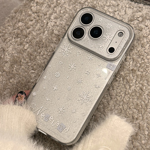 Funda para iPhone 16, con diseño atmosférico de copos de nieve brillantes, cobertura total, suave y a prueba de golpes. - Product Image 3