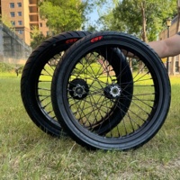Roues Supermoto de 17 pouces pour Surron Light Bee X, jeu de jantes à rayons 70/90-17 90/80-17, pneus CST, moto tout-terrain