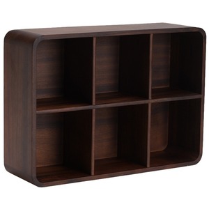 Solid Walnut Wood <b>Display</b> Shelf <b>Wall</b> Mounted Multi Compartment Teapot Storage Cabinet Collection Rack - Product Image 4