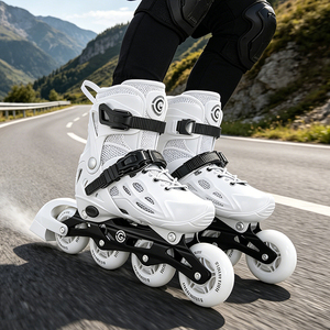 Patins à roulettes pour adultes, coque rigide, roues entièrement lumineuses, roulements ABEC, patins de loisirs en plein air avec verrou de sécurité Ruidongle - Product Image 2