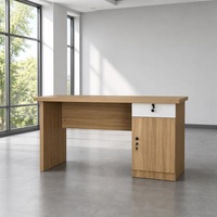 Bureau d'ordinateur moderne sur mesure avec tiroir et meuble pour unité centrale, en panneau de particules de 37 mm d'épaisseur, verrouillable, pour bureau et école