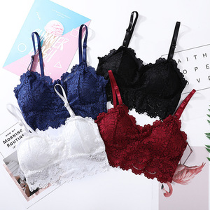 Women Lace <b>Bra</b> <b>Push</b> <b>up</b> Tops <b>Wireless</b> Lingerie Sexy Women Bralette Female Underwear Full Cup Comfortable <b>Bra</b> Without Underwire - Product Image 1