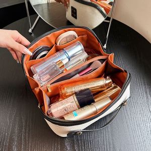 Customized Logo Fashion Luxury Canvas <b>Makeup</b> <b>Bag</b> Women Portable Organizer <b>Large</b> Capacity Zipper Waterproof Travel Cosmetic - Product Image 4