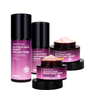 Canlı GLAMOUR glikolik asit 4 adet Set Toner + Serum + gündüz kremi + gece kremi içerir - Product Image 1
