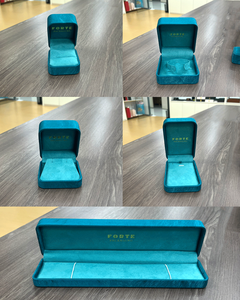 Nouvelle boîte à bijoux de luxe de Dubaï, boîte à bagues avec logo personnalisé, en cuir PU de luxe, nouvelle mode Embalagem Joias pour bagues - Product Image 2