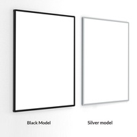 Boîte à lumière LED en verre trempé ultra-mince personnalisée, cadre en aluminium mural, panneau publicitaire pour magasin de détail