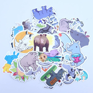 Etiqueta de PVC de impresión personalizada a prueba de agua, pegatina de dibujos animados de vinilo holográfica, reflectante, con purpurina, arco iris - Product Image 3
