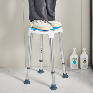 KS <b>Shower</b> Chair <b>For</b> Seniors Aluminum Alloy Non Slip Bath <b>Stool</b> With Adjustable Height 136 Kg Load Capacity - Product Image 4