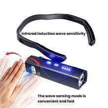 <span class=keywords><strong>Lampe</strong></span> <span class=keywords><strong>frontale</strong></span> multifonctionnelle ultra-lumineuse à LED haute intensité, détecteur de mouvement, étanche, faisceau réglable, conception détachable avec crochet d'oreille - Product Image 3