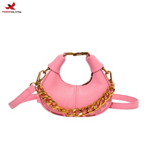 Nuevo Bolso de Mano Mini de Moda en Color Caramelo para Mujer, Bolso de Hombro de PU, Monedero Bonito, Bolsos Mini con Cadena, RTS, Pedido Mixto al por Mayor - Product Image 1