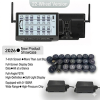 Système de surveillance de la pression des pneus sans fil numérique CARQSENG 433,92 MHz TPMS avec capteur externe pour camions 12-30 V
