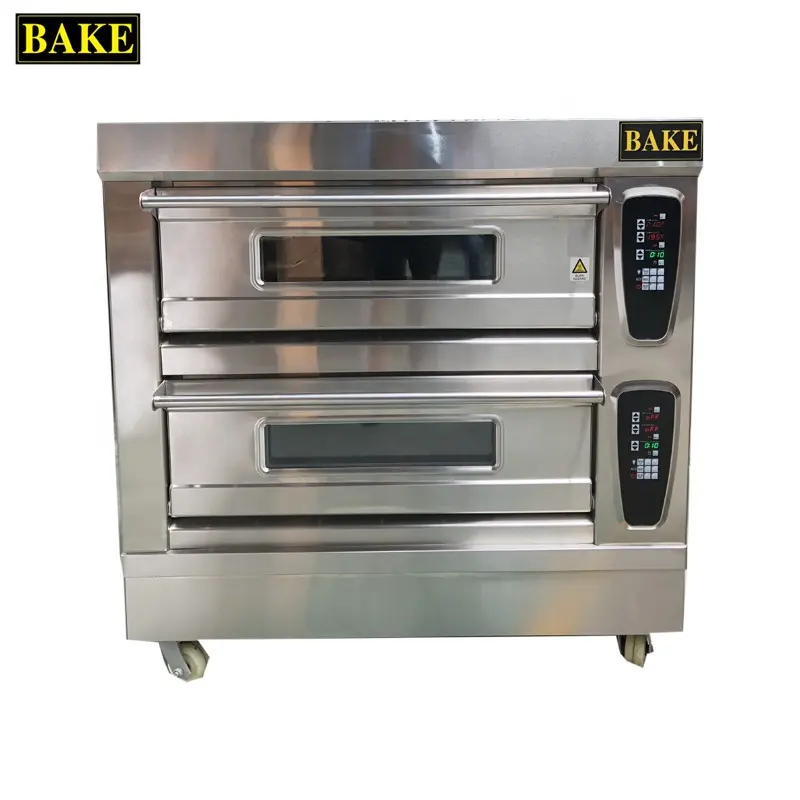 Forno elettrico professionale 3 piani forno per la cottura del pane 16kW/one Deck due vassoio forno a gas con vapore/elettrico piano forno per il pane