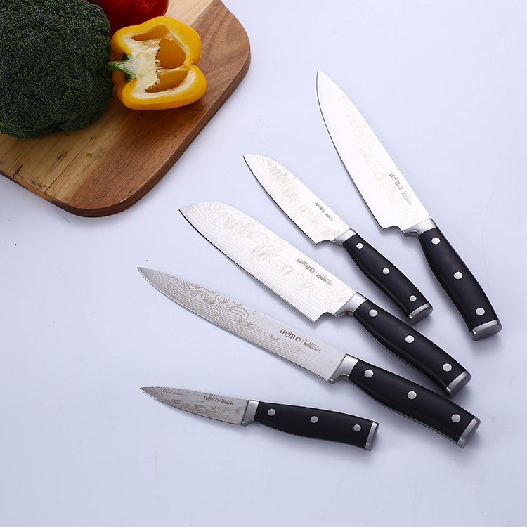 Gift box 2cr13 damascus paring slicer santoku knife set stainless steel professional 8 inch kitchen japanese chef knife