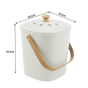 <strong>Square</strong> Bamboo Fiber <strong>Kitchen</strong> Compost <strong>Bin</strong> for Recycling Food Waste - Product Image 3