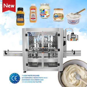 Otomatik Alüminyum Kutular Cam Kavanoz Şişe Krem Peynir Dolum Makinesi 6 Başlıklı Servo Piston Peynir Sosu Ezmesi Dolum Makinesi - Product Image 1