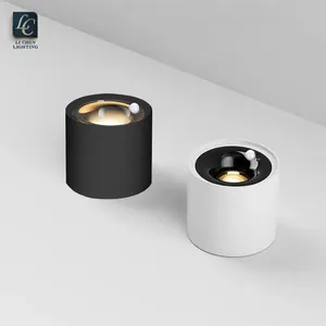 Foco LED de aluminio Bridgelux 12W de tienda interior blanco negro personalizado de alta calidad