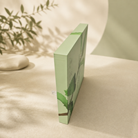 Boîte en papier rigide personnalisée et durable avec un design de plantes vertes pour l'emballage d'aliments biologiques et de produits sains