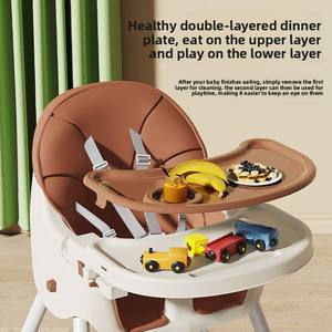 Silla de Comedor <span class=keywords><strong>para</strong></span> Bebé de Bambú, Plegable, Multifuncional, Portátil, Móvil, Almacenamiento <span class=keywords><strong>para</strong></span> el Crecimiento de los Niños, Uso Doméstico - Product Image 1