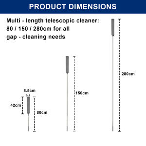 Microvezel Gap <span class=keywords><strong>Brush</strong></span> voor Huishoudelijke Schoonmaak, Telescopische Stofborstel voor Onder Bed en Plafond Reiniging, Verwijderbaa - Product Image 2