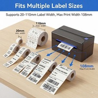 Imprimante d'étiquettes thermiques sans fil portable de 4 pouces pour les petites entreprises, imprimante d'étiquettes thermiques, imprimante d'étiquettes d'expédition