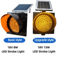 200mm Kunststoff Fabrik Direkt Solar Warnleuchte Gelb Blinkende Ampel für die Verkehrs sicherheit