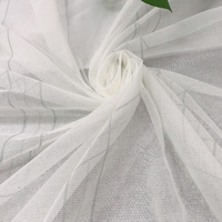 Tissu de rideau transparent teint en fil uni de style européen 100% polyester