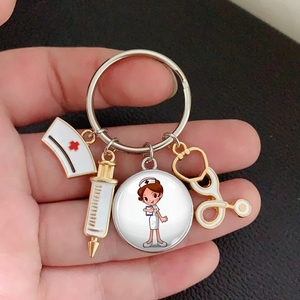 100 modelli-avviso medico <span class=keywords><strong>infermiera</strong></span> portachiavi ambulanza paramedico <span class=keywords><strong>regalo</strong></span> <span class=keywords><strong>per</strong></span> doctor cap stetoscopio ciondolo borsa accessori portachiavi - Product Image 3