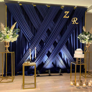 Di lusso 10x10ft Crema Tende Croce di Seta di Ghiaccio di Seta di Sfondo Tenda di Fase di Tenda per la Decorazione della Festa di evento - Product Image 5