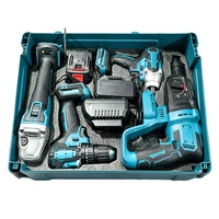 Ensemble d'outils électriques sans fil 21v 4 en 1 avec chargeur de batterie universel