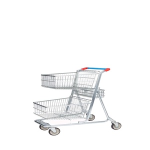 डबल डेकर शॉपिंग कार्ट और स्टील सामग्री - Product Image 3