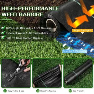 100gsm agricole largement utilisé anti-herbe géotextile modèle couvre-sol tapis de mauvaises herbes PP/PE plastique barrière contre les mauvaises herbes bâche 2m largeur - Product Image 2