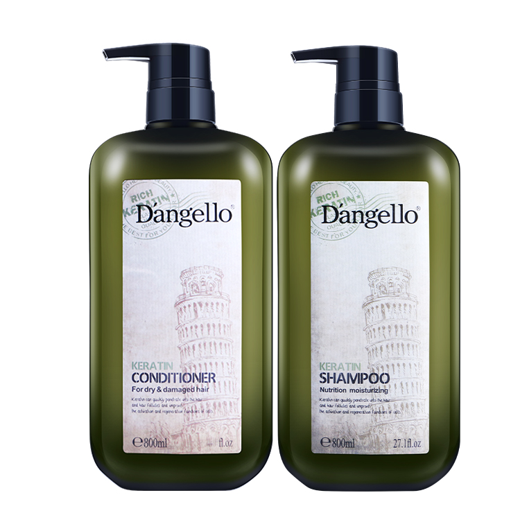 Набор из органического кератинового шампуня и кондиционера Dangello, формула для волос для истончения волос, подходит для мужчин и женщин