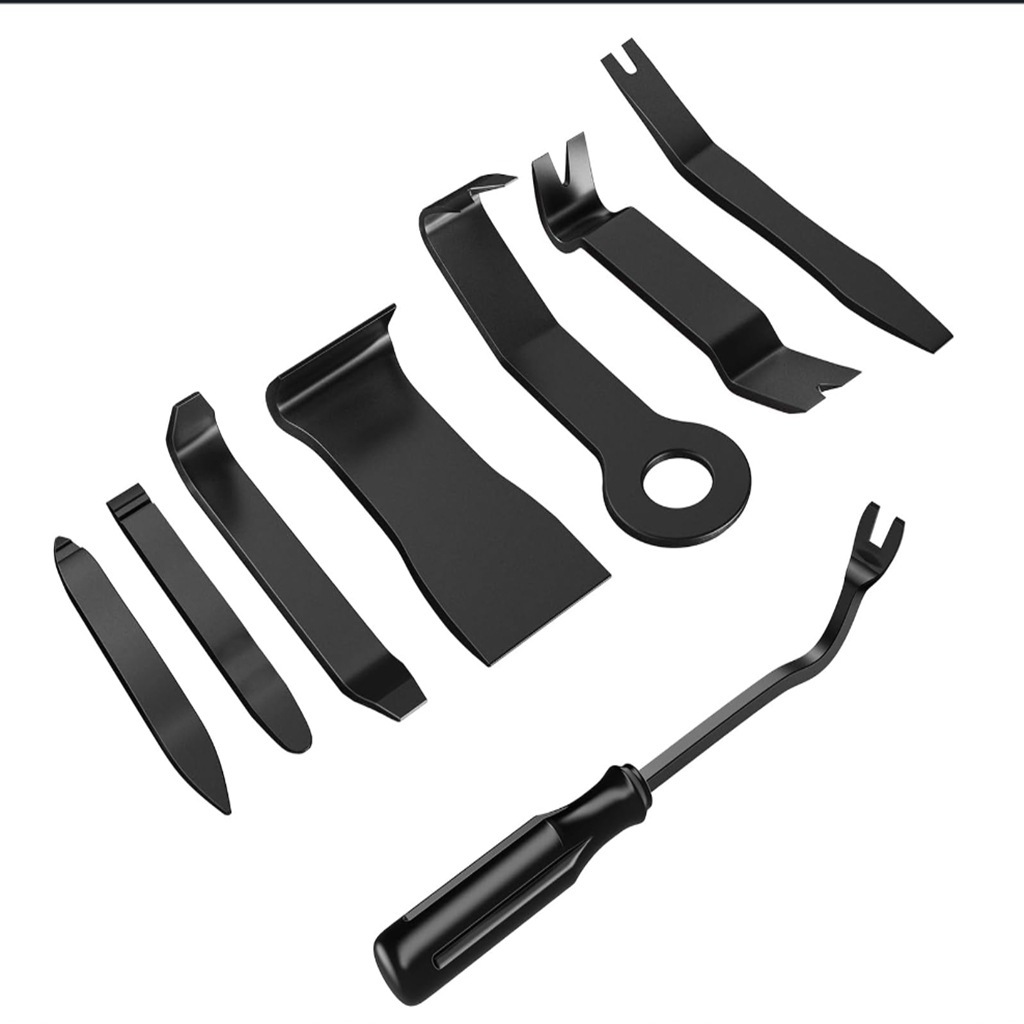 Conjunto negro de 8 piezas.