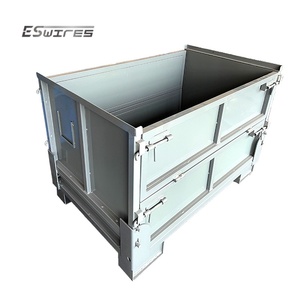 Bac métallique industriel <span class=keywords><strong>rigide</strong></span> empilable à revêtement poudré mobile pour chariot élévateur à longue durée de vie - Product Image 5