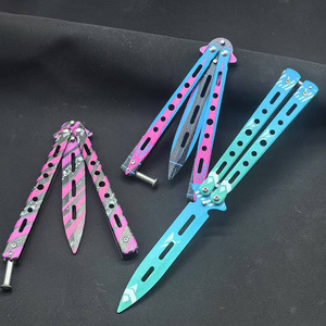 <span class=keywords><strong>Coltello</strong></span> da allenamento per principianti in acciaio <span class=keywords><strong>coltello</strong></span> per esercitazioni a farfalla <span class=keywords><strong>giocattolo</strong></span> non affilato - Product Image 4