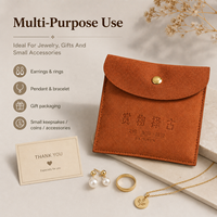 Pochette à bijoux en microfibre de luxe avec logo personnalisé en relief, anti-rayures et anti-poussière, sac cadeau promotionnel OEM