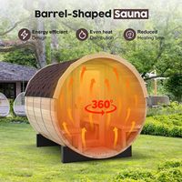 Sauna extérieur en bois de cèdre à 6 places, design moderne, bois de pruche traité thermiquement avec fonction de vapeur humide pour une utilisation en matière de santé