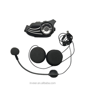 Inveer 7 người liên lạc với 1200m Bluetooth xe máy liên lạc tai nghe Mũ bảo hiểm tai nghe X7 động cơ liên lạc Bluetooth Mũ bảo hiểm - Product Image 1