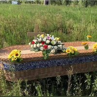 Cercueil en saule biodégradable en gros, cercueil en saule naturel tressé, cercueil funéraire écologique pour les distributeurs de services funéraires