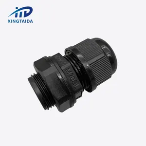 M20SL lengthen thread nylon electric IP68 waterproof cable gland rubber insert seal plastic cable glands size suppliers