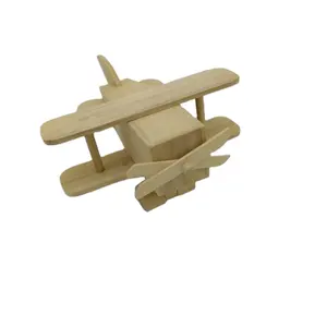 creative handmade non-toxic wooden children's toy aircraft DIY toys