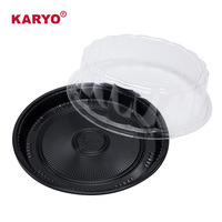 KARYO-Boîte à Gâteaux en Plastique Transparente, Plateau Jetable, avec Dôme Transparent, 281H