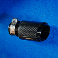Punta de escape de triple capa de fibra de carbono de 3,5 pulgadas, extremo de silenciador de tubo de cola modificado Universal para coches de rendimiento