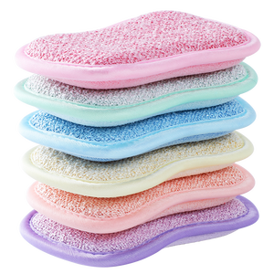 Éponges double face avec un pouvoir de nettoyage puissant, éponge en microfibre multi-usages pour ustensiles de cuisine antiadhésifs, casseroles anti-rayures - Product Image 6