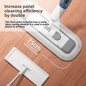 Vente en gros <span class=keywords><strong>Grande</strong></span> vadrouille plate à double usage Nettoyage humide et sec <span class=keywords><strong>pour</strong></span> usage domestique et industriel vadrouille à poussière avec manche paresseux <span class=keywords><strong>pour</strong></span> usage domestique - Product Image 3