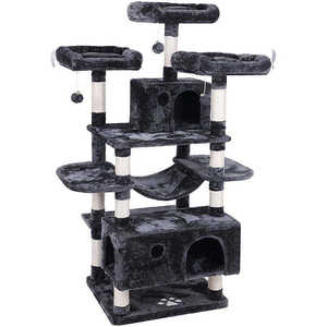 Árbol para Gatos Moderno de Varios Niveles, Grande y Premium, con Postes de Sisal para Rascar y Perchas de Madera - Product Image 1