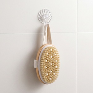 Natural Boar Bristle Body <b>Brush</b> Long Handle Shower <b>Scrub</b> <b>Brush</b> Exfoliating Bath <b>Brush</b> - Product Image 3