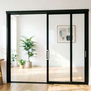 Porte coulissante en aluminium à cadre étroit, best-seller, silencieuse, étanche, anti-moisissure, avec verre creux, taille personnalisée - Product Image 1