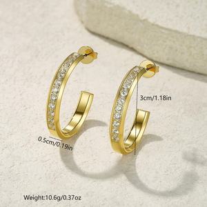 Pendientes de Acero Inoxidable de Estilo Lujoso y Moderno en Varios Colores, Joyería Romántica para Mujer para Bodas y Fiestas - Product Image 2