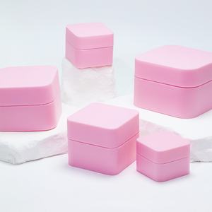 Cosmetic <b>Plastic</b> Face Hand Skincare Cream <b>Container</b> <b>Plastic</b> 5g 10g 20g 30g 50g <b>square</b> pink pp Jar Cream - Product Image 1